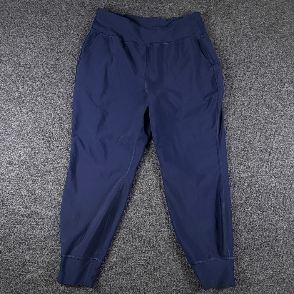 Old Navy Jogger Womens 2X Powersoft High-Rise Go-Dry Navy Blue EUC